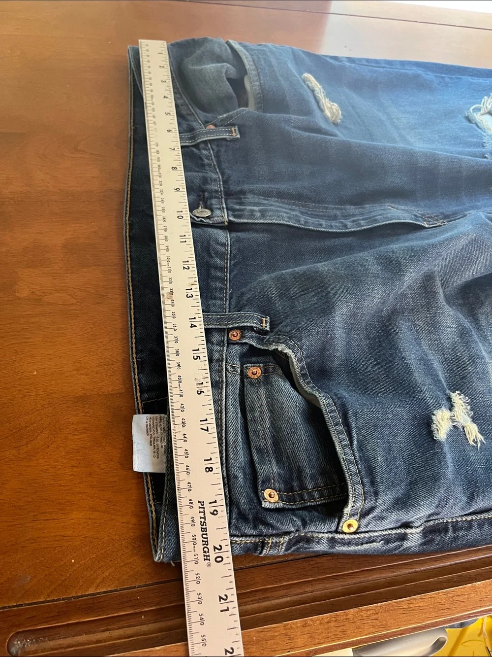 Levi's 541 Jeans in Indigo Blue with Distressing Athletic Fit